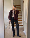 Relaxed Womens Baseball Style Jacket For Everyday Wear