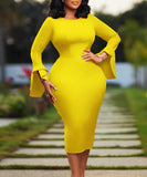 Fashionable Shirt With Flared Skirt Dress Long Sleeve Available In White Yellow Red Black