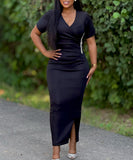 Elegant Diamond Embossed Long Dress for Banquet Events