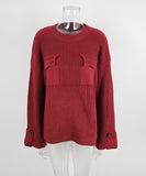 Relaxed Round Neck Sweater For Everyday Comfort Wear