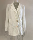 Casual Long-Sleeved Jacket Coat Versatile Effortless Style