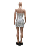 Glam Up with Fashion Hot Diamond Sequin Top Dress with Boobs and Buttocks