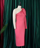 Sexy Shapewear Oblique Shoulder Dress Slimming Bodycon Evening Wear