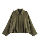Womens Casual Suede Texture Lapel Jacket Outerwear Trendy