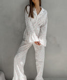 CozyNest Heart-Shaped Printed Cotton Pajamas – Soft Breathable Comfort
