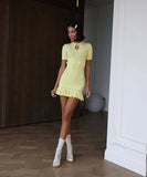 Fashionable Short Sleeved Ribbed Sexy Dress in Multiple Colors