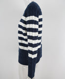 Classic Color Block Cable Knit Turtleneck Sweater Relaxed