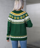 Relaxed Classic Christmas Round Neck Sweater For Women