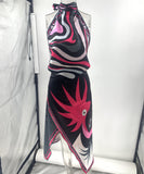 Classic Relaxed Two Piece Skirt Set With Exposed Back