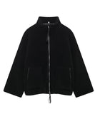 Solid Color Lambskin High Neck Woolen Coat Beige Warm