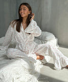 CozyNest Heart-Shaped Printed Cotton Pajamas – Soft Breathable Comfort