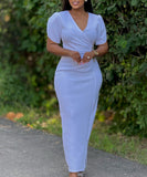 Elegant Diamond Embossed Long Dress for Banquet Events