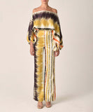 Classic Allover Plaid Batwing Sleeve Two Piece Set Outfit