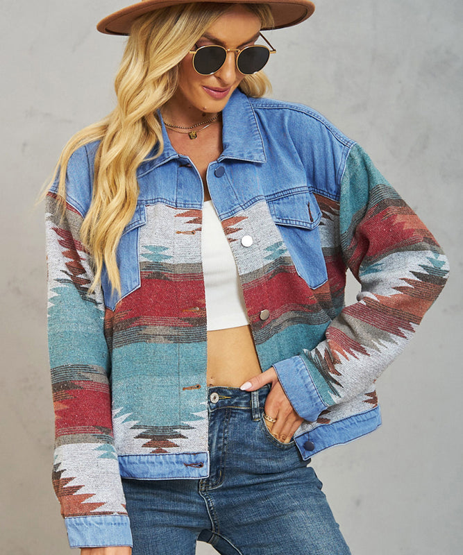 Relaxed Multi Color Jacket Classic Fit Casual Everyday Wear