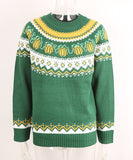 Relaxed Classic Christmas Round Neck Sweater For Women