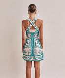 Stylish Women's Printed Halter Dress in Vibrant Colors
