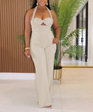 High Waisted Bandeau Sleeveless One Piece Pants for Women