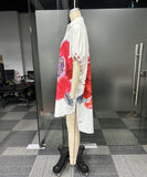 Classic Printed Shirt Dress With Lapel Collar Slim Fit