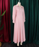 Solid Color Long Sleeve Swing Dress in Light Pink Black Red White