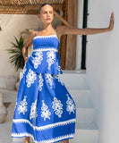 Ethnic Style Backless Halter Pants Set Figure Hugging