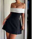 One-Shoulder Fitted Waist Bow Dress Elegant Evening Wear Chic Silhouette Dramatic Bow Detail