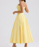 Sexy Sleeveless Plunging Dress Solid Color Polyester
