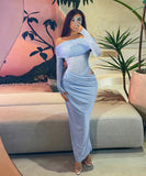 Sultry Off Shoulder Dress Net Dress With Openwork In Black