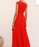 Elegant Sexy Tie Dress in Solid Colors for Effortless Style