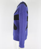 Relaxed Floral Patchwork Pullover Sweater Long Sleeve