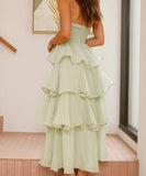 Stylish Strapless Backless Cake Dress in Vibrant Colors