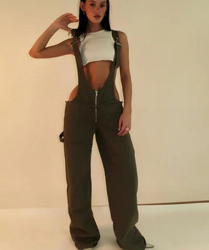 Low Waist Belted Wide Leg Jeans in Classic Blue or Black