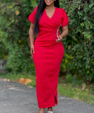 Elegant Diamond Embossed Long Dress for Banquet Events