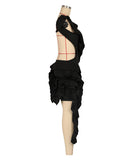 Beaded Backless Sleeveless Evening Dress For Party Black