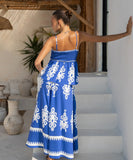 Ethnic Style Backless Halter Pants Set Figure Hugging