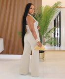 High Waisted Bandeau Sleeveless One Piece Pants for Women