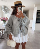 Versatile Solid Color Long Sleeve Cardigan