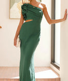 Fashionable One Shoulder Slimming Dress in Vibrant Colors