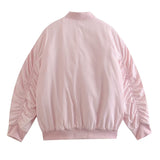 Relaxed Womens Baseball Style Jacket For Everyday Wear