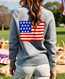 Printed Cardigan Casual Long Sleeve Sweater Everyday Comfort All Day Wear Essentials