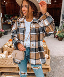 Stylish Long Sleeved Check Cardigan Coat for Effortless Chic