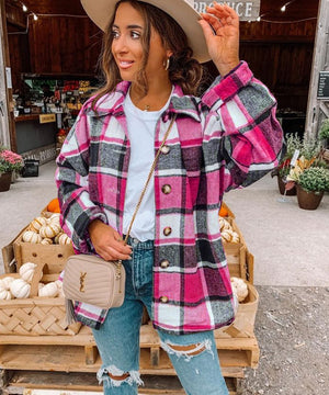Stylish Long Sleeved Check Cardigan Coat for Effortless Chic