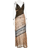 V-Neck Patchwork Strapless Dress Set With Sexy Silhouette For Evening Wear And Party