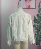 Classic Relaxed Fit Iridescent Sequin Jacket Coat Luxe