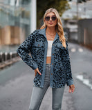 Leopard Print Buttoned Long-Sleeve Jacket With Versatile Styling