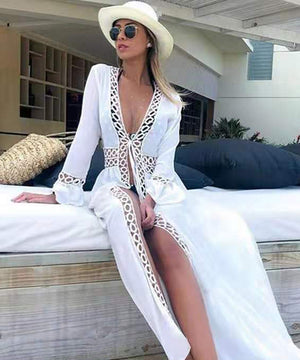 Stylish Bikini Smock Loose Long Cape Cardigan for Beach Bliss