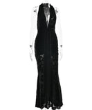 Sexy Deep V-Neck Revealing Backpack Style Hip Dress For Confident Outings