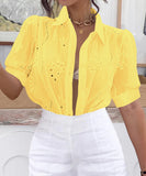 Breathable Open Weave Womens Short Sleeve Polyester Tee