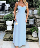 Elegant Halter A-Line Maxi Dress in Stylish Colors for You