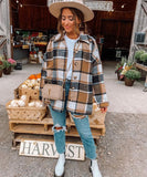 Stylish Long Sleeved Check Cardigan Coat for Effortless Chic