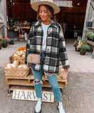 Stylish Long Sleeved Check Cardigan Coat for Effortless Chic